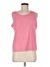Basic Editions Pink Sleeveless T-Shirt Size M - photo 1