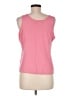 Basic Editions Pink Sleeveless T-Shirt Size M - photo 2