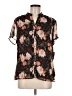 Sag Harbor 100% Polyester Floral Black Short Sleeve Blouse Size M - photo 1