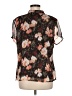 Sag Harbor 100% Polyester Floral Black Short Sleeve Blouse Size M - photo 2
