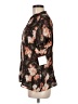 Sag Harbor 100% Polyester Floral Black Short Sleeve Blouse Size M - photo 5