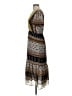 One September 100% Polyester Print Brown Casual Dress Size S - photo 5
