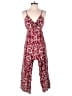 Angie 100% Rayon Paisley Red Jumpsuit Size M - photo 1