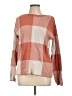 Bobeau Checkered-gingham Orange Pullover Sweater Size L - photo 1