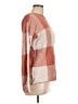 Bobeau Checkered-gingham Orange Pullover Sweater Size L - photo 4