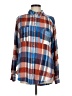 Pilcro Plaid Blue Long Sleeve Button-Down Shirt Size M - photo 1