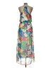 Impressions 100% Polyester Floral Green Casual Dress Size L - photo 2