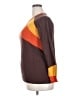 OXKNIT 100% Cotton Color Block Brown Pullover Sweater Size 2X - photo 5