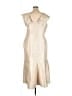 Alfred Sung 100% Polyester Metallic Solid Ivory Cocktail Dress Size 22 - photo 2