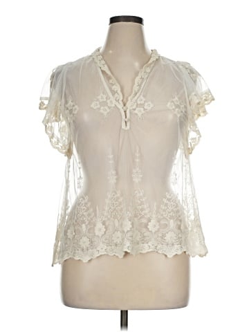 By Anthropologie Short Sleeve Blouse (view 1)