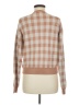 Rebecca Malone Checkered-gingham Brown Red Long Sleeve Blouse Size M - photo 2