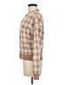 Rebecca Malone Checkered-gingham Brown Red Long Sleeve Blouse Size M - photo 5