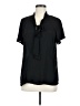 Pleione 100% Polyester Black Short Sleeve Blouse Size M - photo 1