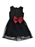 A.T.U.N. 100% Polyester Hearts Black Dress Size 7 - 8 - photo 1