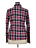 Bella D 100% Polyester Plaid Burgundy Long Sleeve Blouse Size XL - photo 2