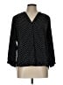 Vince Camuto 100% Polyester Polka Dots Black 3/4 Sleeve Blouse Size L - photo 1