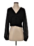 Bebe 100% Polyester Black Long Sleeve Blouse Size 0 - photo 1