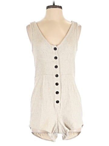 Madewell V-Neck Button-Down Romper (view 1)