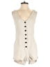 Madewell Tweed Ivory V-Neck Button-Down Romper Size 00 - photo 1