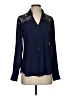 Express Outlet 100% Polyester Blue Long Sleeve Blouse Size S - photo 1