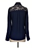 Express Outlet 100% Polyester Blue Long Sleeve Blouse Size S - photo 2