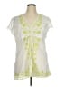 John Paul Richard 100% Cotton Ivory Short Sleeve Blouse Size XL - photo 1