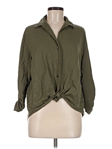 Primark 3/4 Sleeve Button-Down Shirt (view 1)