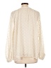 Listicle 100% Polyester Bow Print Ivory Long Sleeve Blouse Size L - photo 2