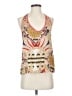 Blue Plate 100% Rayon Gold Sleeveless Blouse Size S - photo 1