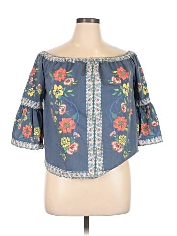 Jealous Tomato 3/4 Sleeve Blouse (view 1)