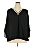 Bold Elements 100% Polyester Black 3/4 Sleeve Blouse Size 2X - photo 1