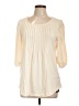 Unbranded Ivory 3/4 Sleeve T-Shirt Size L - photo 1