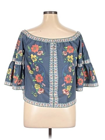Jealous Tomato 3/4 Sleeve Blouse (view 2)