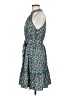 Shein 100% Polyester Print Teal Cocktail Dress Size 6 - photo 5