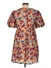Entro 100% Polyester Print Orange Casual Dress Size L - photo 2