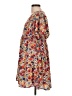 Entro 100% Polyester Print Orange Casual Dress Size L - photo 5