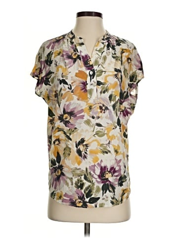Amour Vert Short Sleeve Silk Top (view 1)