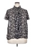 Chaps Floral Black Short Sleeve Blouse Size 2X - photo 1
