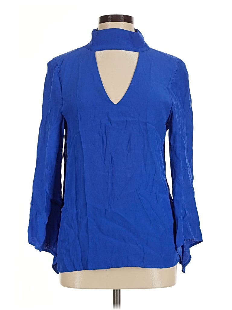Pre-owned Elliatt Long Sleeve Blouse In Blue