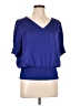 Catherine Malandrino Blue Short Sleeve Blouse Size L - photo 1