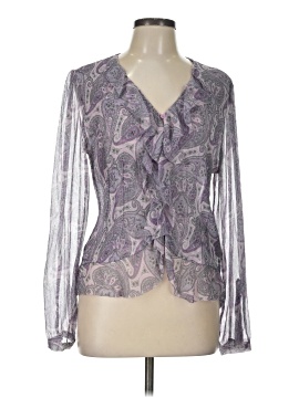 Express Design Studio Long Sleeve Silk Top
