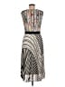 BCBGMAXAZRIA 100% Recycled Polyester Graphic Silver White Cocktail Dress Size M - photo 2