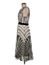 BCBGMAXAZRIA 100% Recycled Polyester Graphic Silver White Cocktail Dress Size M - photo 5
