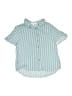 Rewind 100% Rayon Stripes Blue Short Sleeve Button-Down Shirt Size M (kids) - photo 1