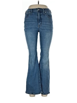 Madewell Petite Skinny Flare Jeans in Fairson Wash (view 1)