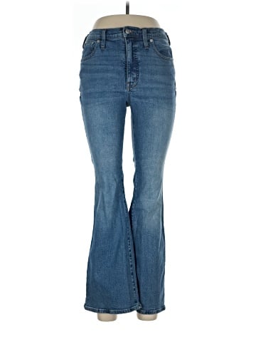 Madewell Petite Skinny Flare Jeans in Fairson Wash (view 1)