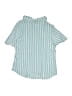 Rewind 100% Rayon Stripes Blue Short Sleeve Button-Down Shirt Size M (kids) - photo 2