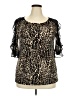 Bold Elements Black 3/4 Sleeve Blouse Size XXL - photo 1