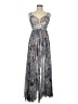 Assorted Brands Paisley Silver Cocktail Dress Size M - photo 1