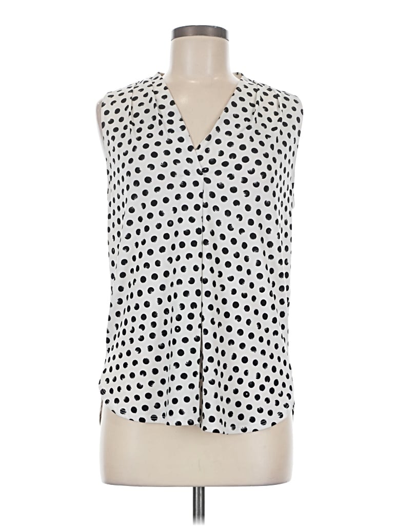 Pre-owned Beacon Sleeveless Blouse In White